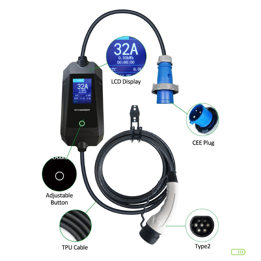 Portable EV Charger (7.2kW/32A)