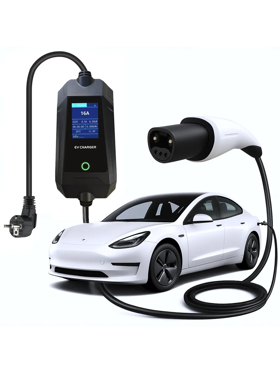 ENJOE Level 2 Portable EV Charger (11KW/16A) Tesla